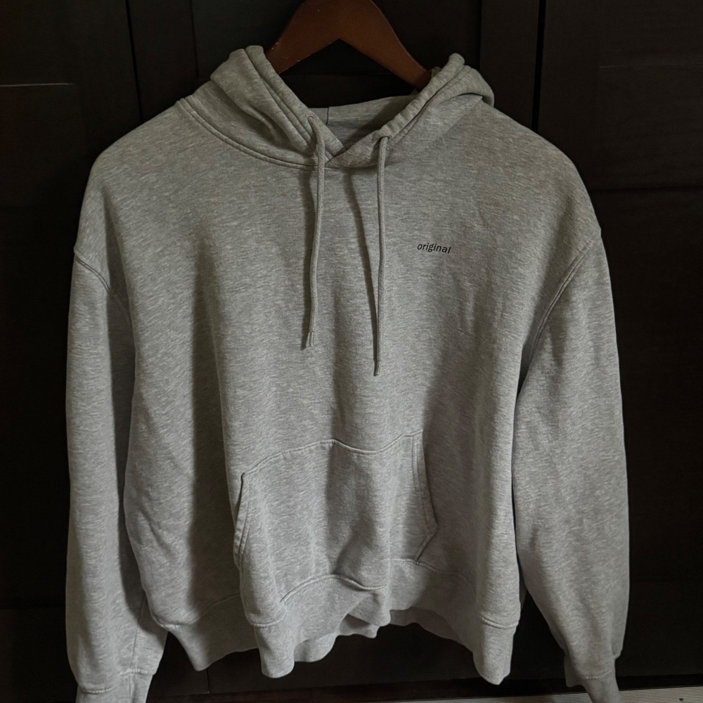 H&M Divided Women Gray Hoodie Original Graphic Pullover Size XL